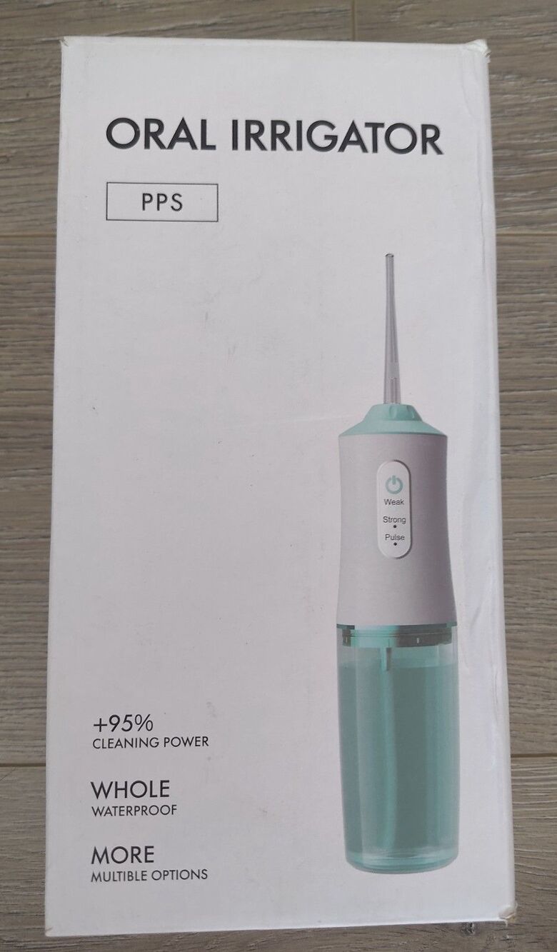 Water Flosser Oral Irrigator PPS  Cordless Portable Travel Model (White)